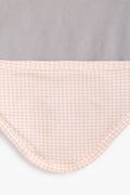 Junior Hello Bunny Hooded Blanket - Apricot Gingham