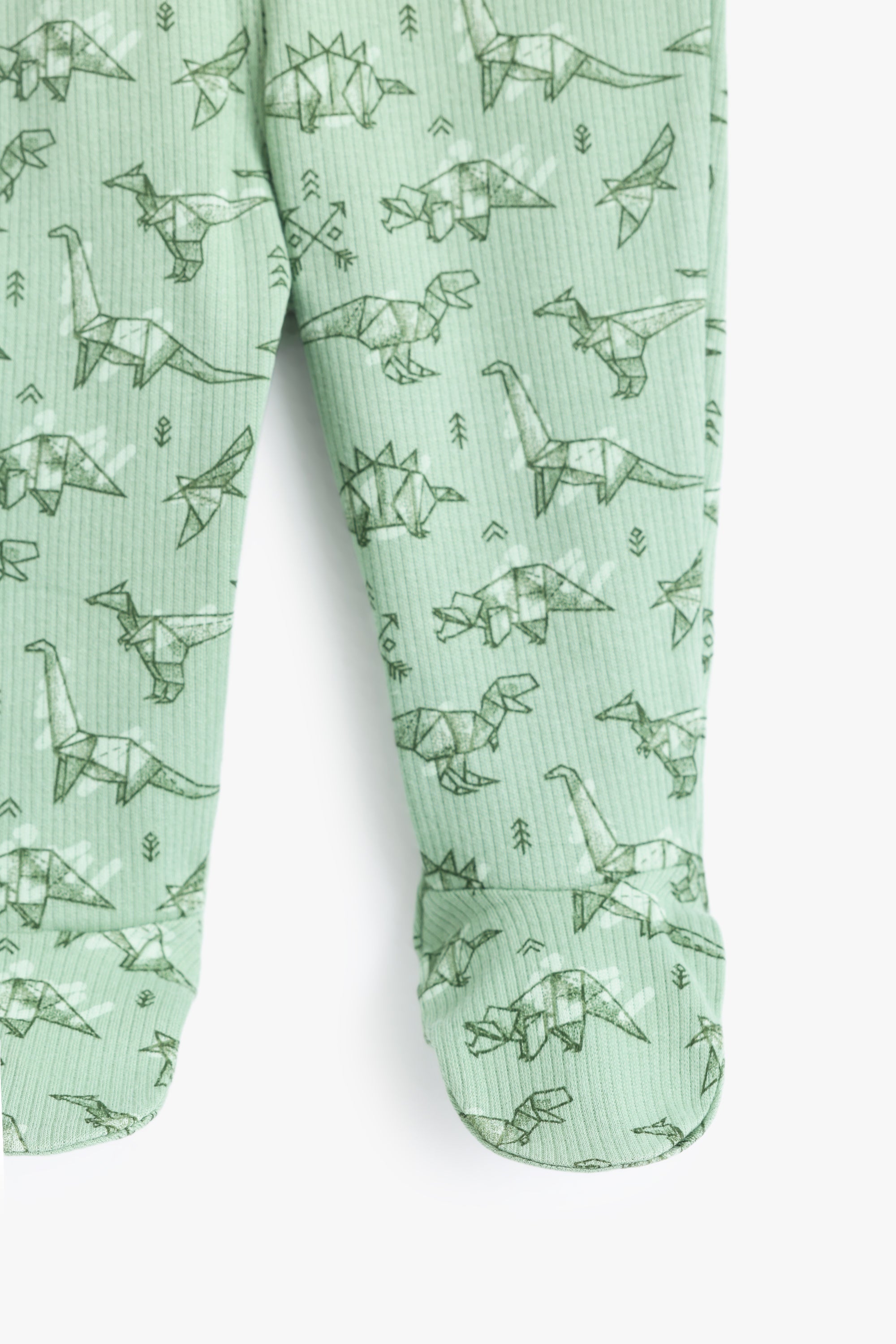 Junior Baby Dino Top & Footed Bottom Set - Forest & Sage
