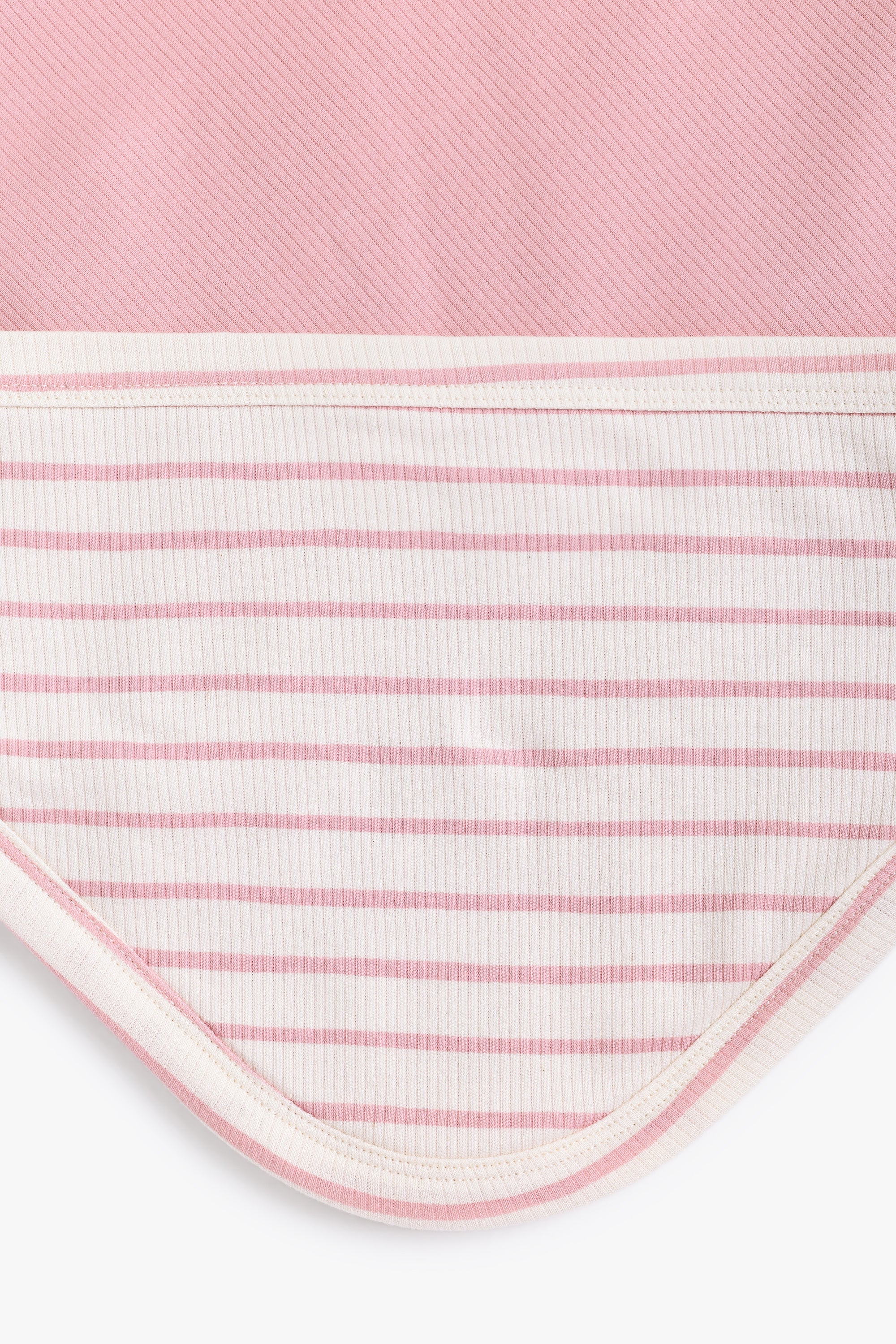 Junior Little Petal Hooded Blanket - Pink Stripe