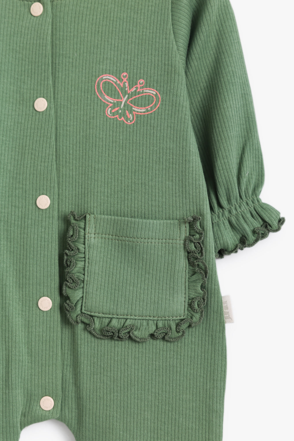 Junior Balloon Party Frill Pocket Romper - Sage