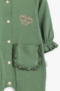 Junior Balloon Party Frill Pocket Romper - Sage