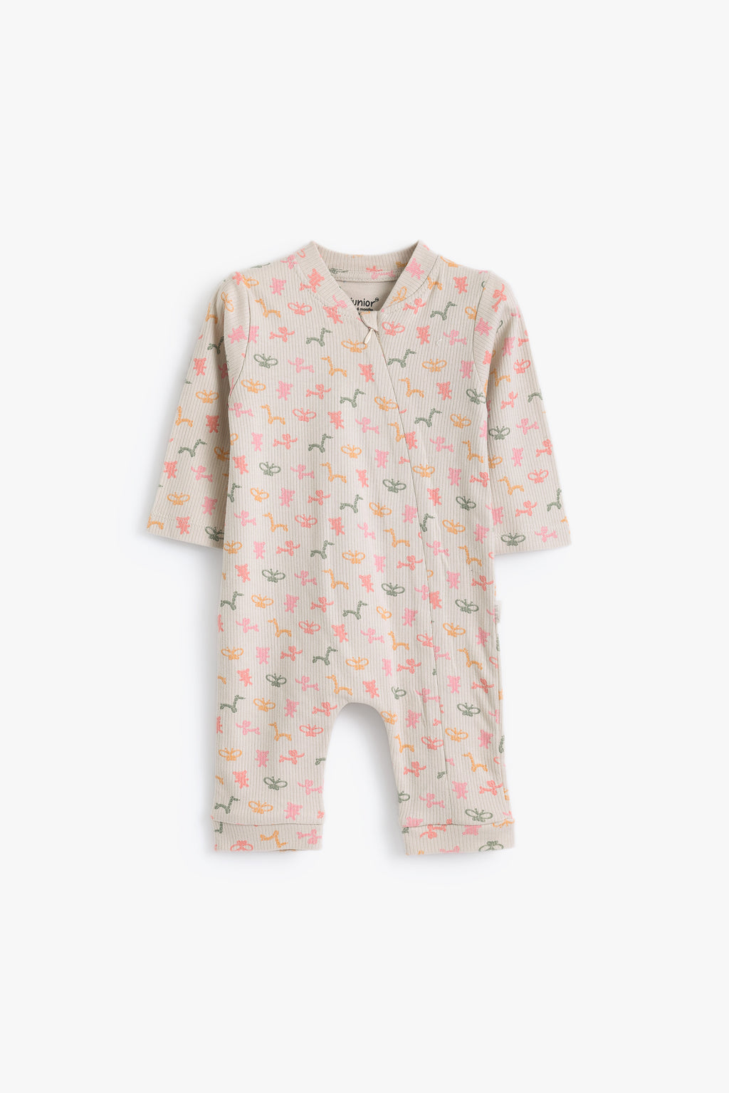 Junior Balloon Party Footed Sleepsuit - Oat