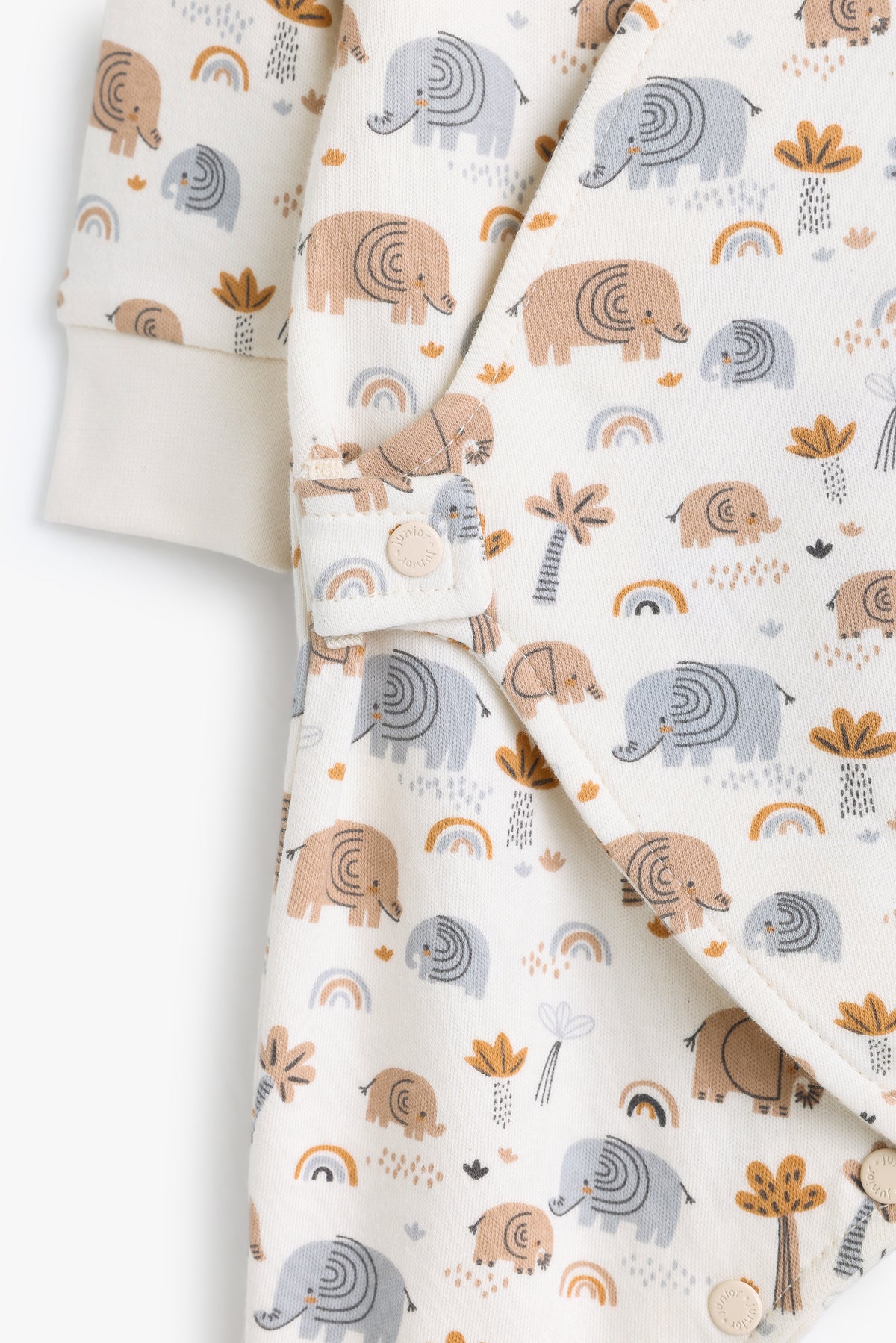 Junior Baby Ele Wrap Romper - Ivory