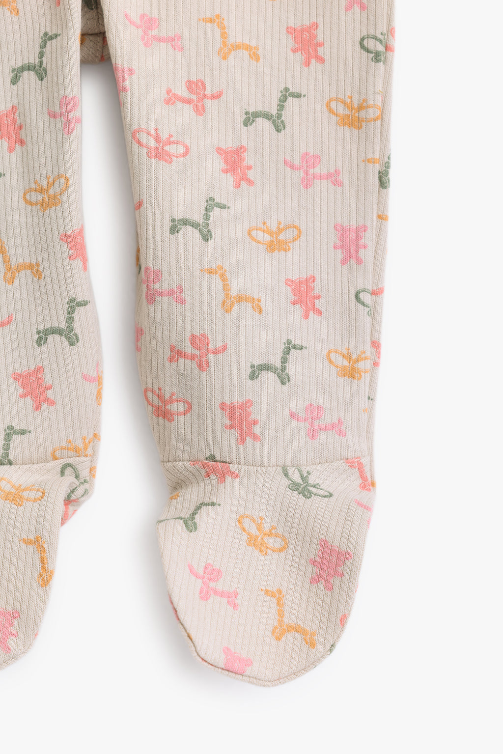 Junior Balloon Party Wrap Top & Footed Bottom Set - Stone & Oat