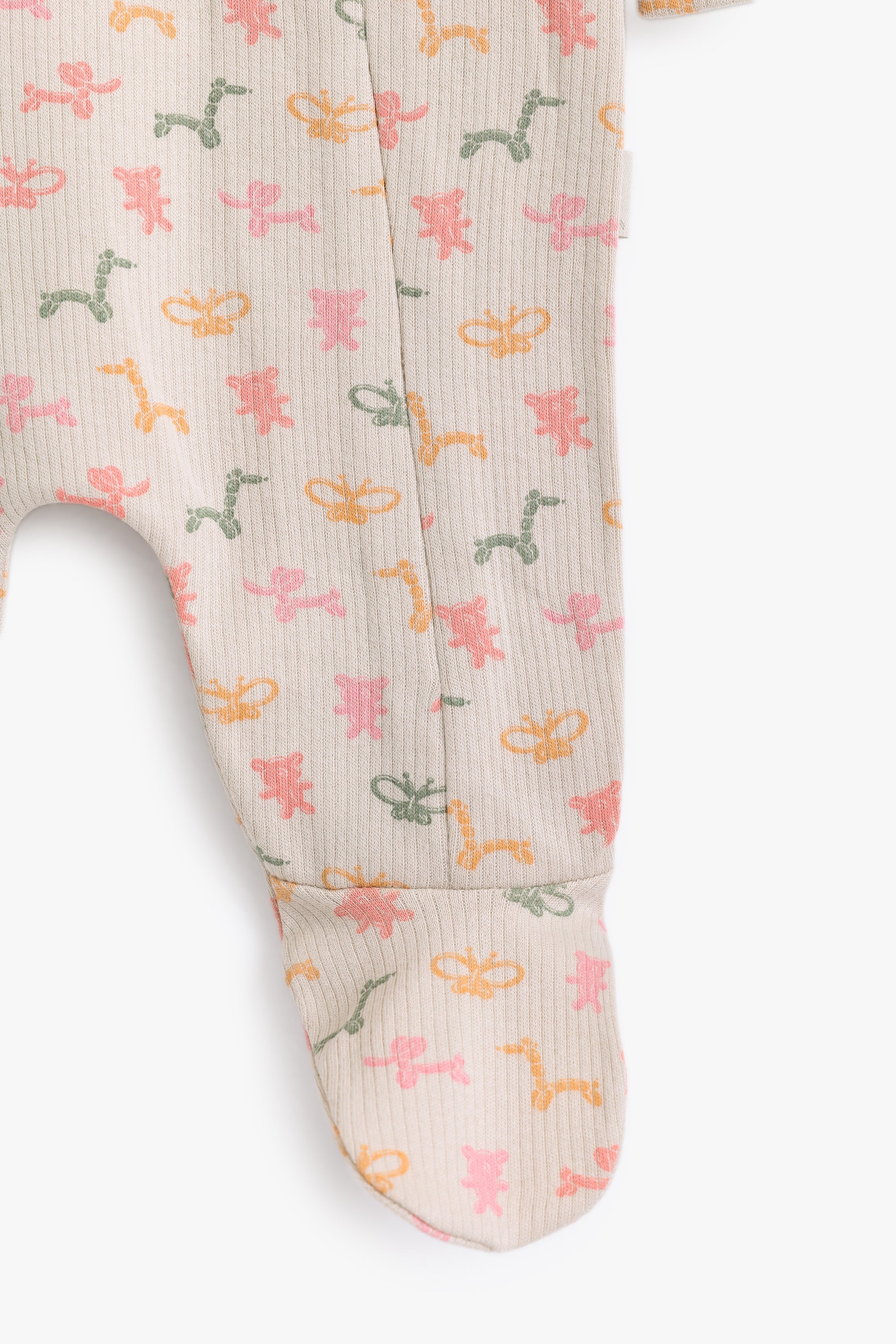 Junior Balloon Party Footed Sleepsuit - Oat
