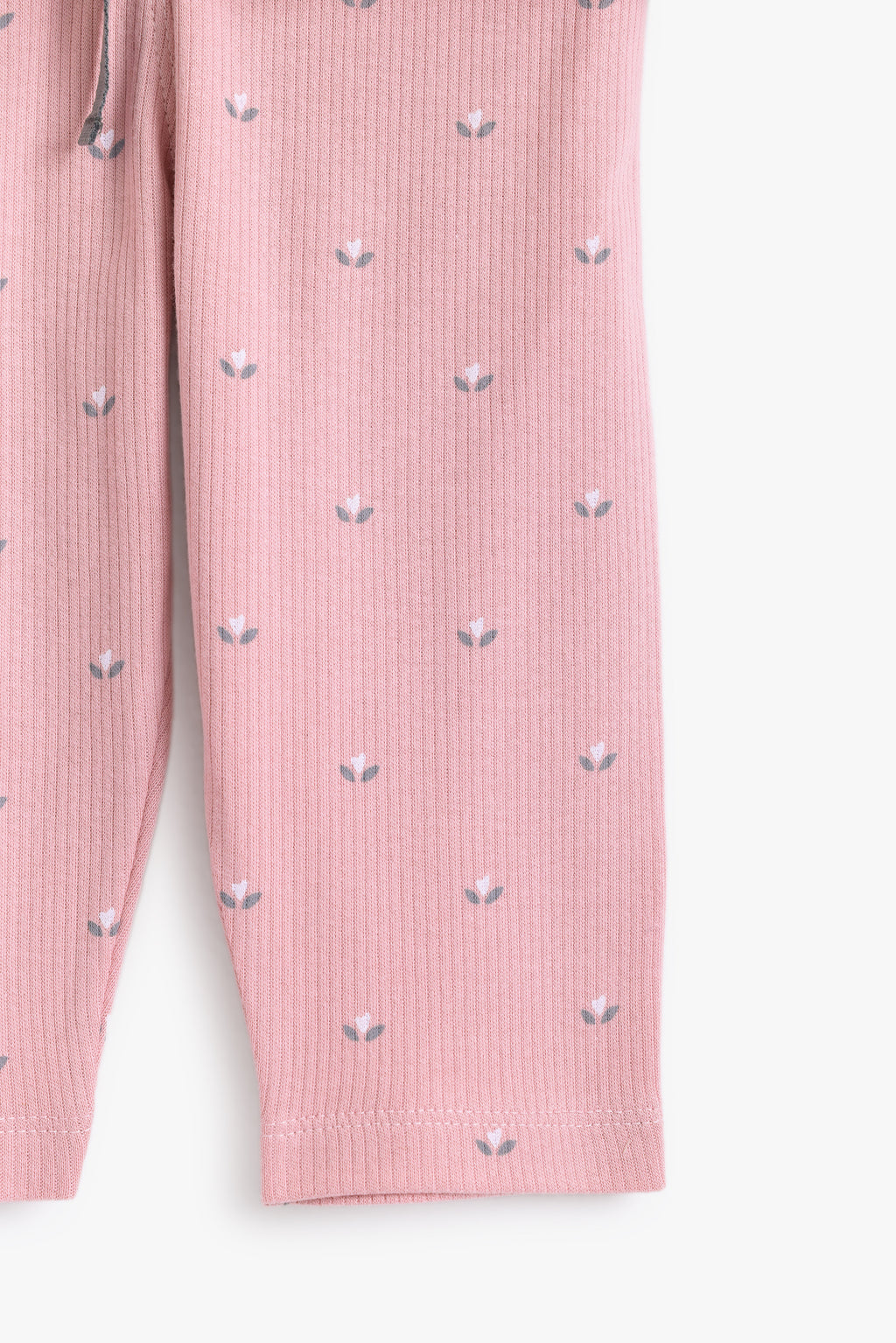 Junior Little Petal Scalloped Top & Bottom Set - Pink