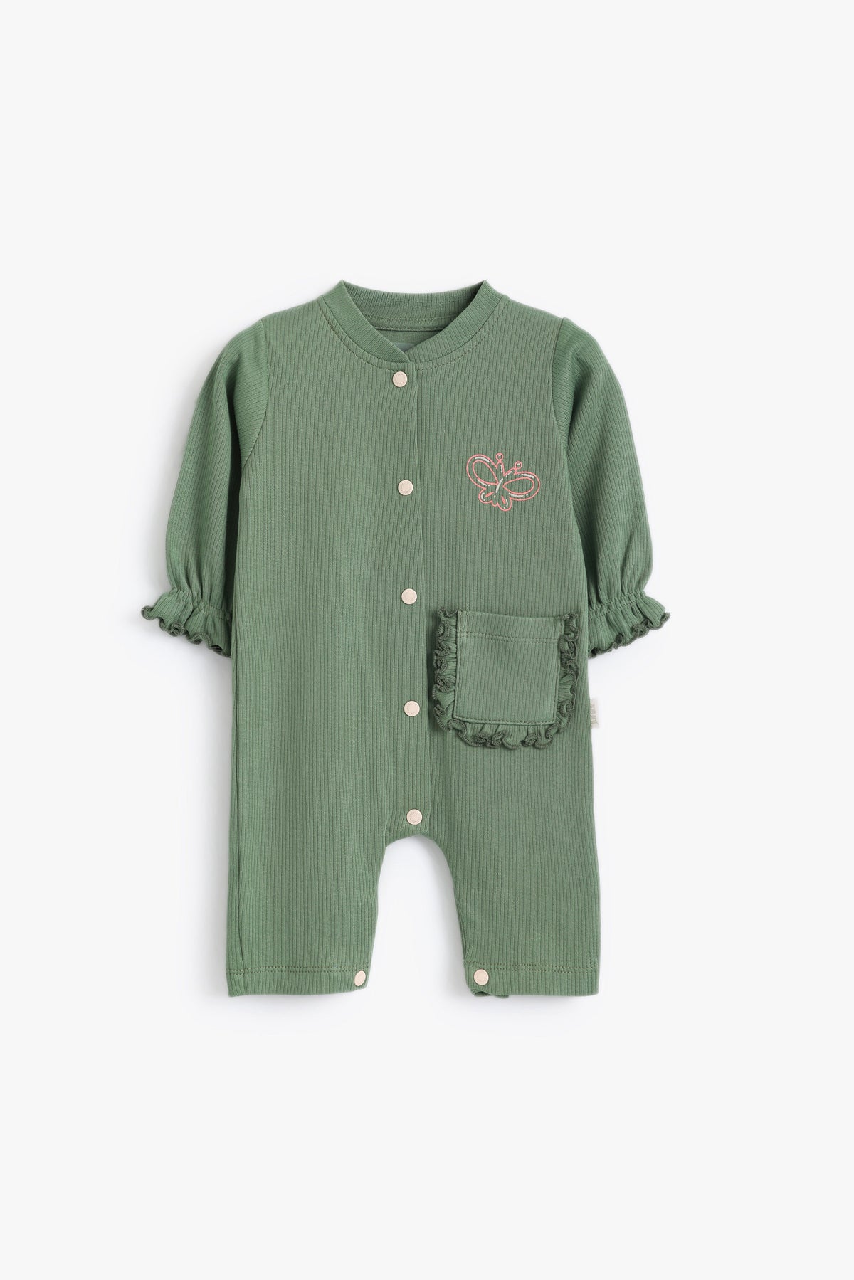 Junior Balloon Party Frill Pocket Romper - Sage