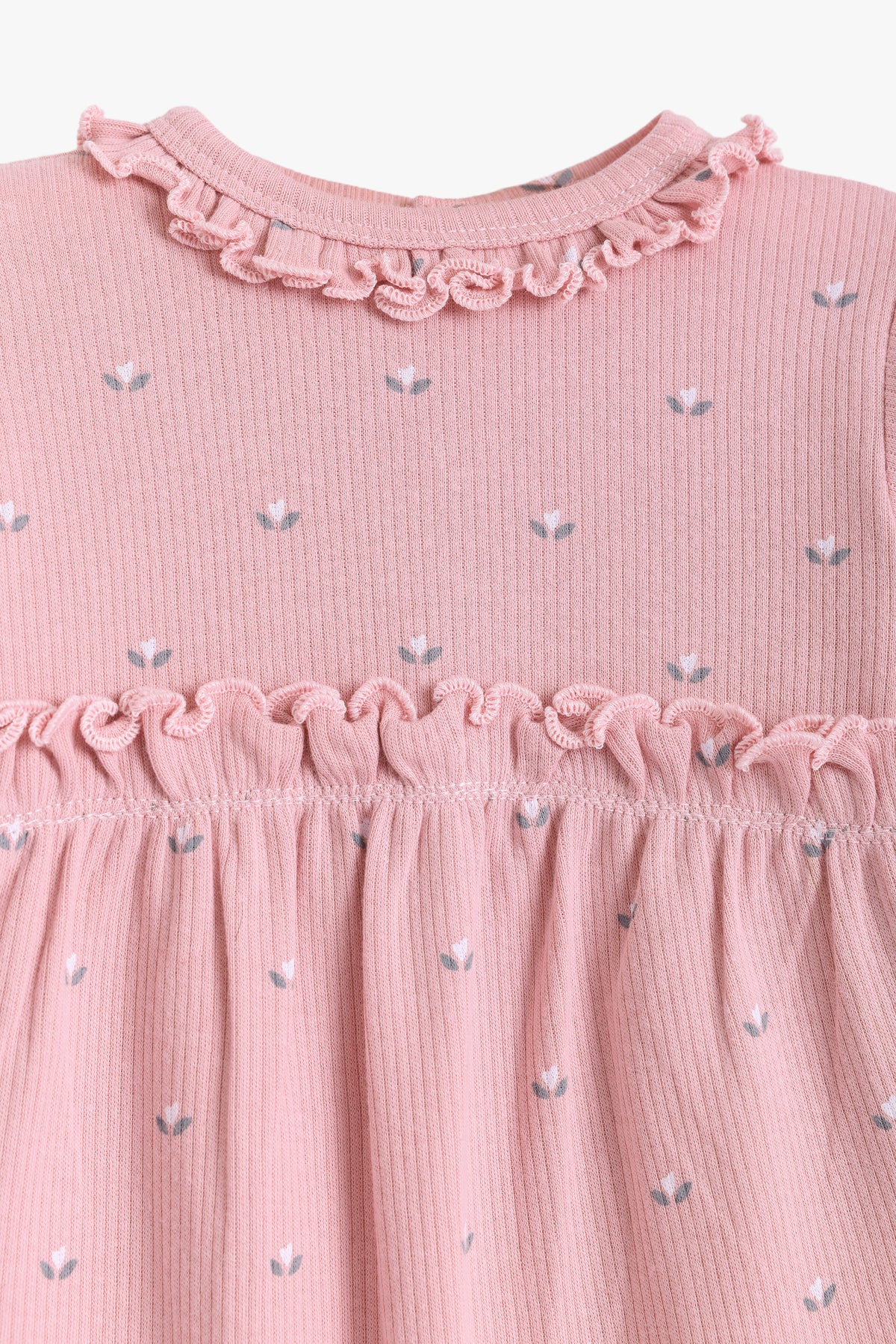 Junior Little Petal Frill Romper - Pink