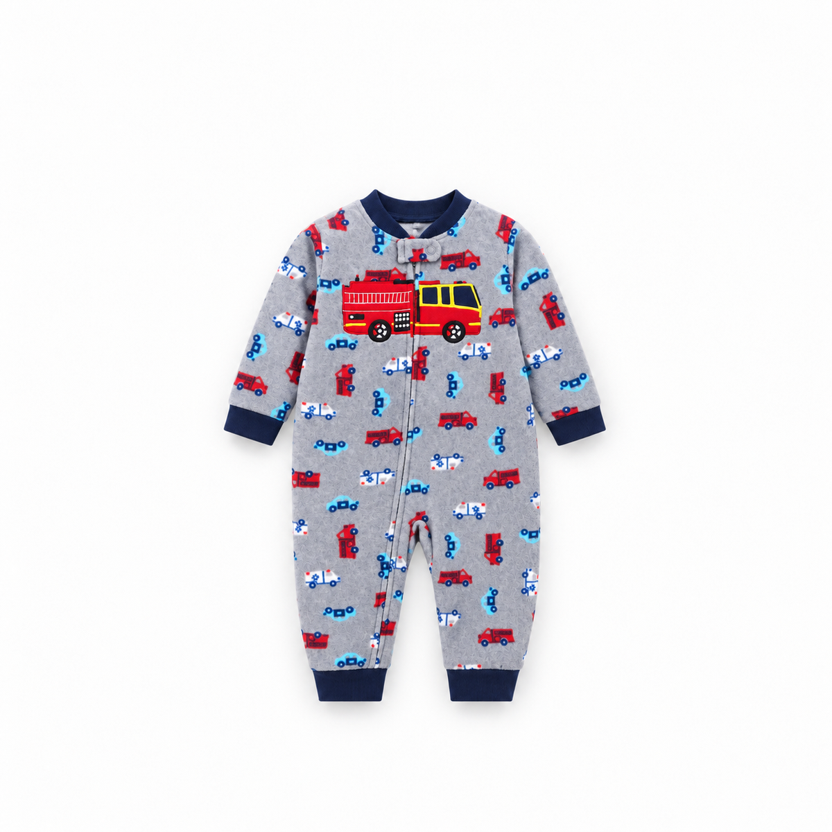 Baby Boys' Fire Engine Fleece Sleepsuit
