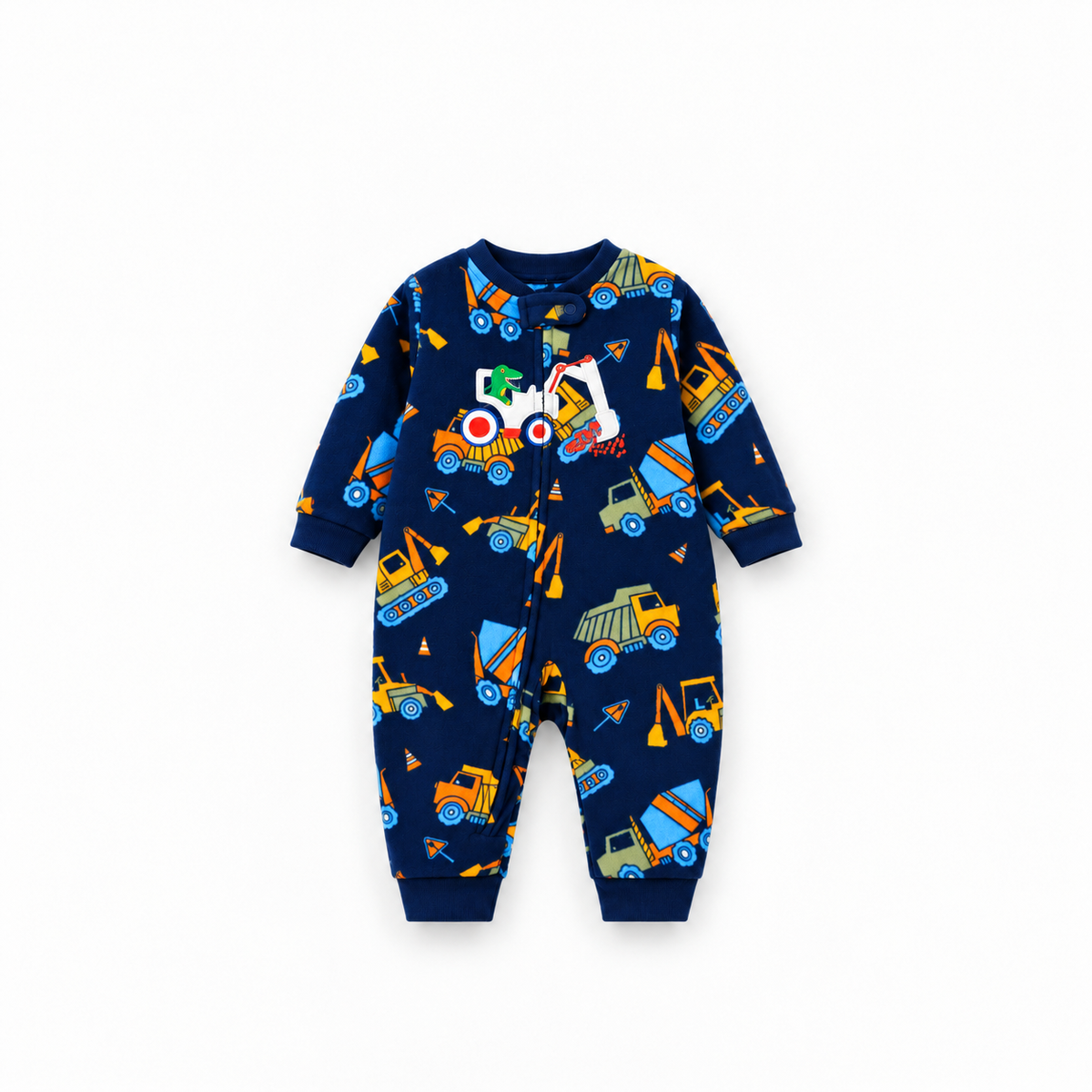 Baby Boys' Construction Fleece Sleepsuit
