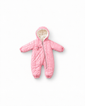 Baby Quilted Hooded Snowsuit - Pink