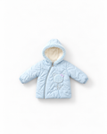 Baby Padded Hooded Coat - Light Blue