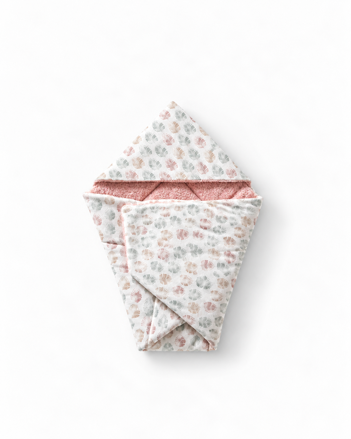 Baby Hooded Swaddle Wrap - Cream Bear Print