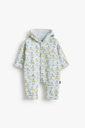 Junior Baby Hooded Romper - Tweet Tweet Blue