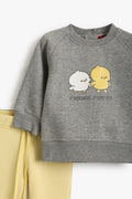 Junior Baby Pyjama Set of 2 - Tweet Tweet Grey