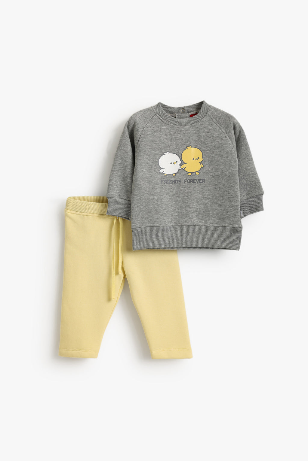 Junior Baby Pyjama Set of 2 - Tweet Tweet Grey