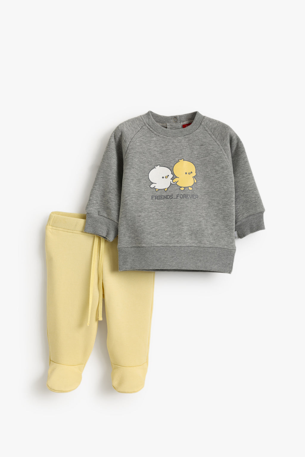 Junior Baby Pyjama Set of 2 - Tweet Tweet Grey