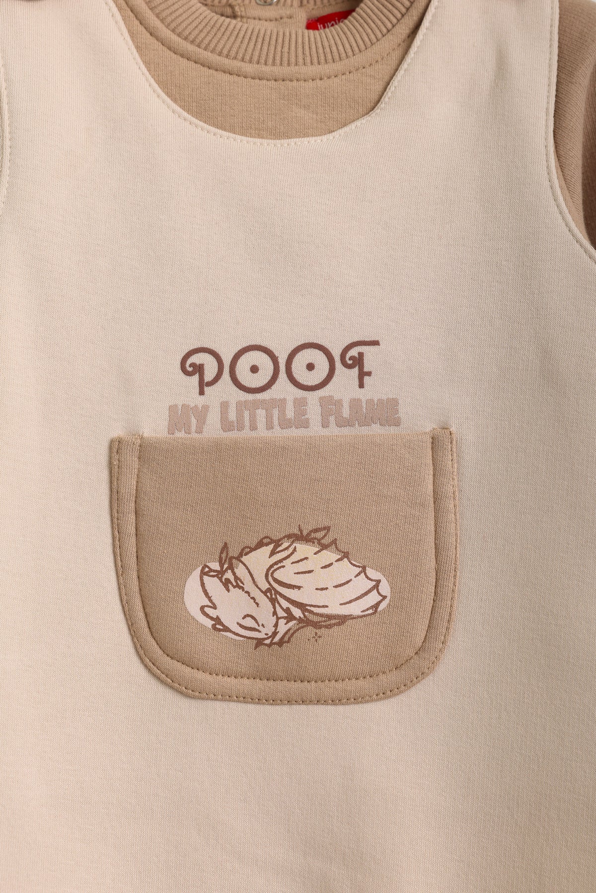 Junior Baby Romper - My Little Flame Beige
