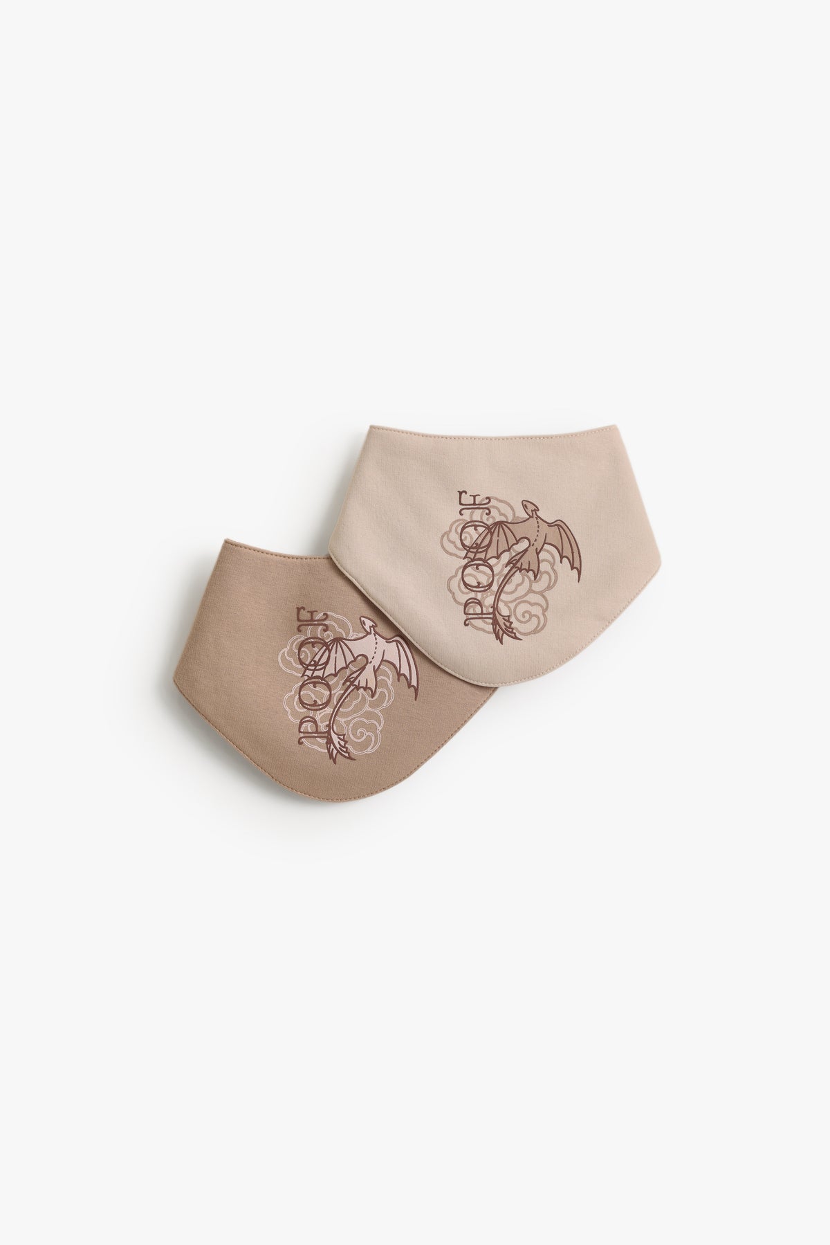 Junior Baby Bib Set of 2 - My Little Flame Beige