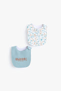 Junior Baby Bib Set of 2 - Bloom Teal