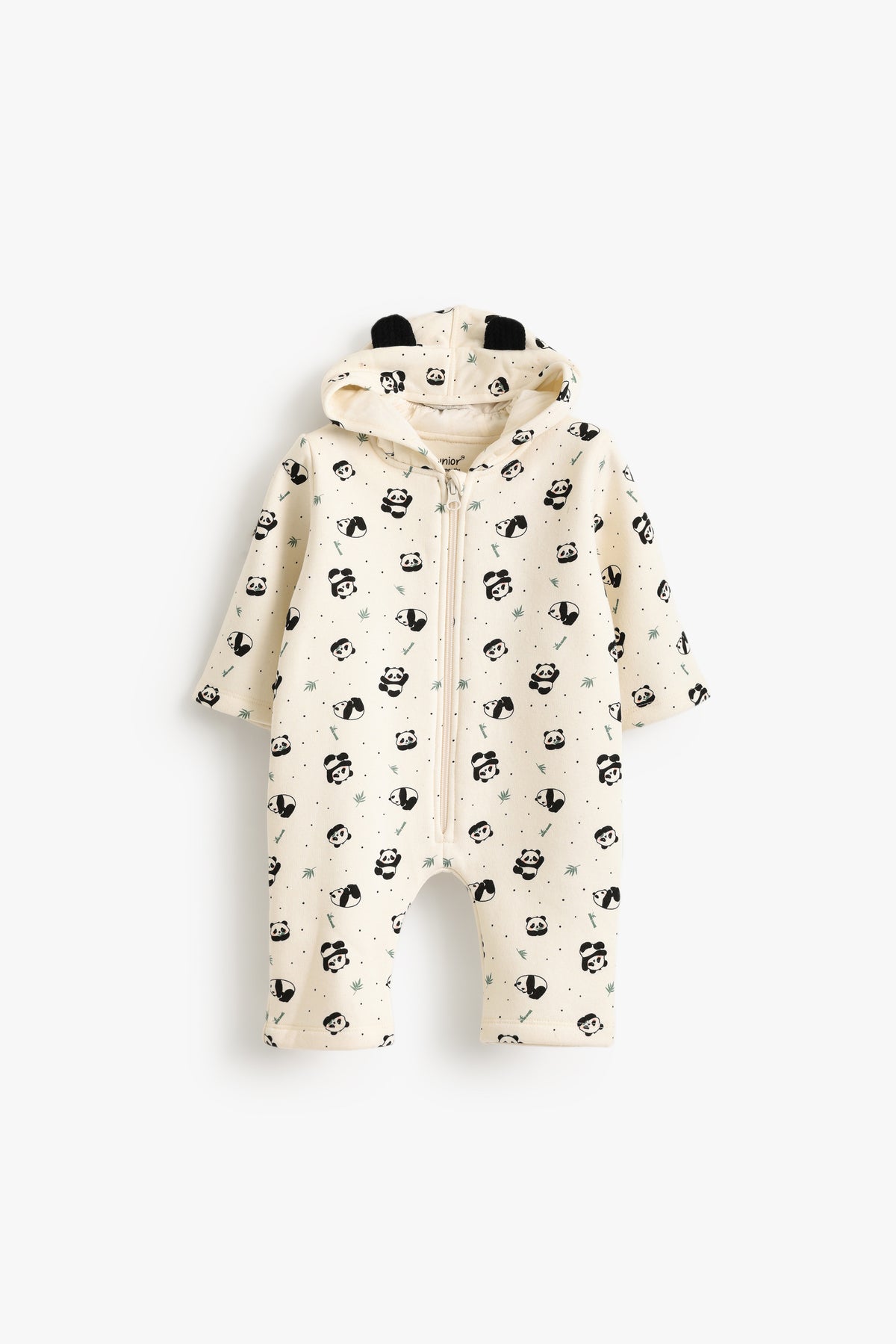 Junior Baby Hooded Romper - Panda Cream
