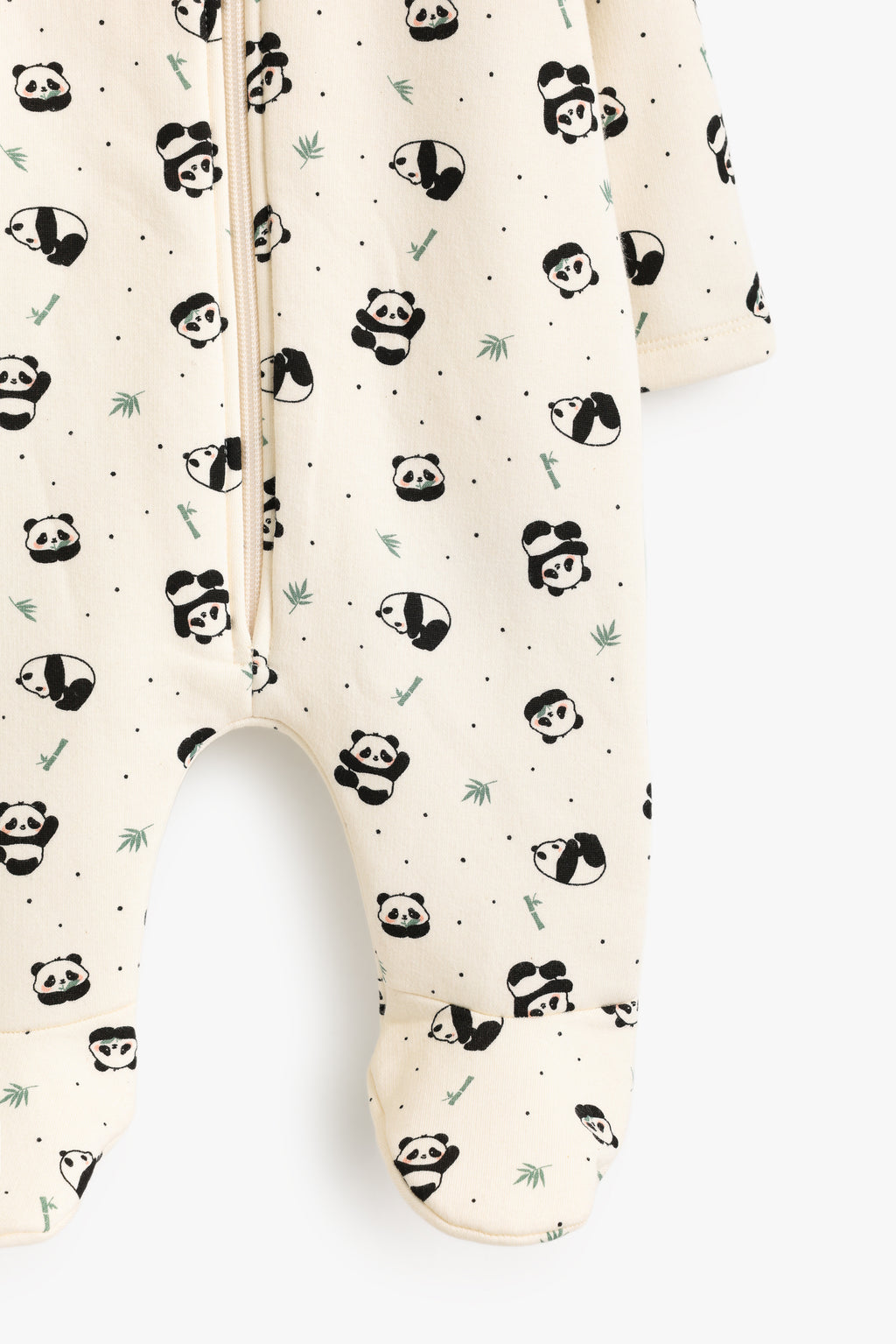 Junior Baby Hooded Romper - Panda Cream
