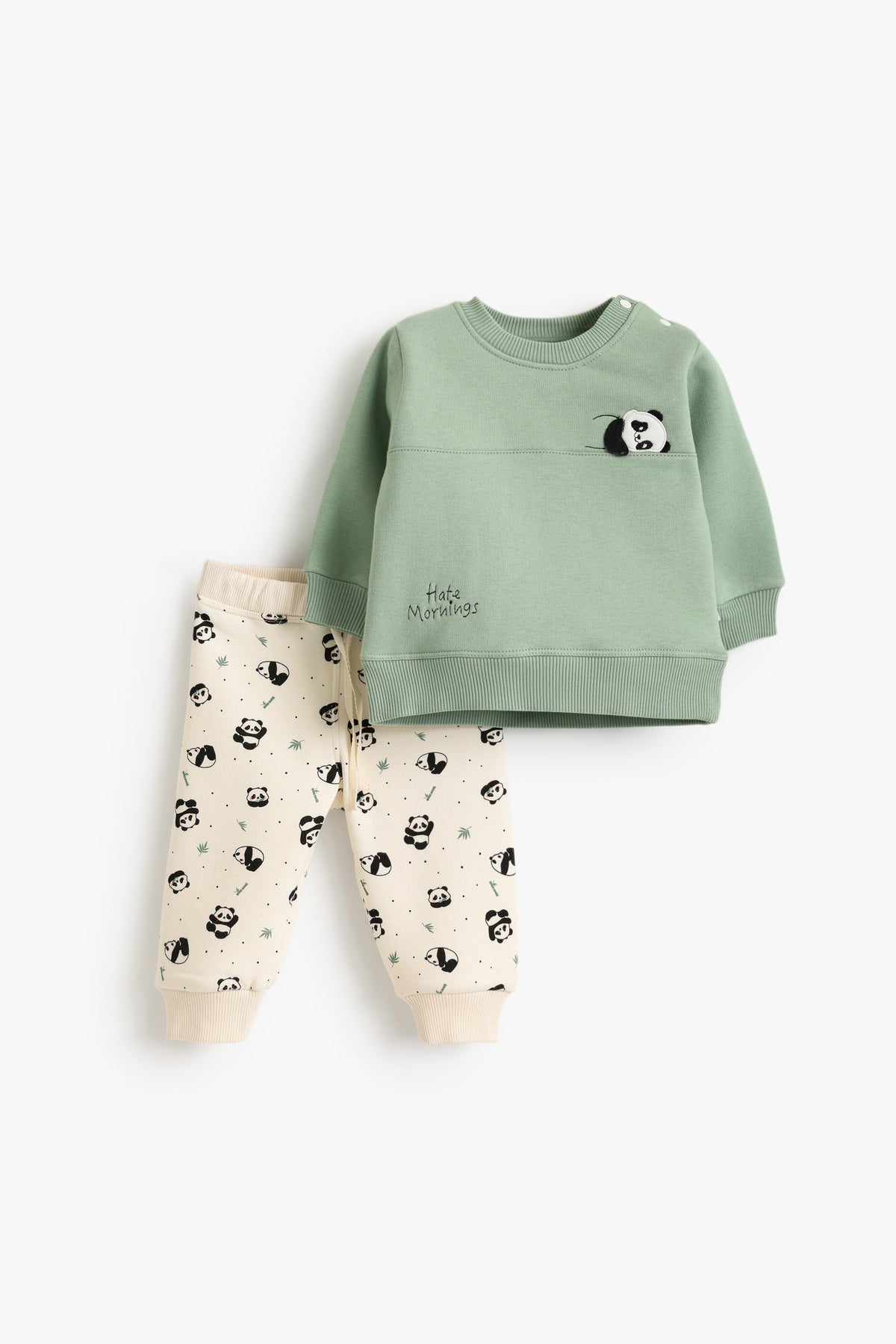 Junior Baby Pyjama Set of 2 - Panda Sage