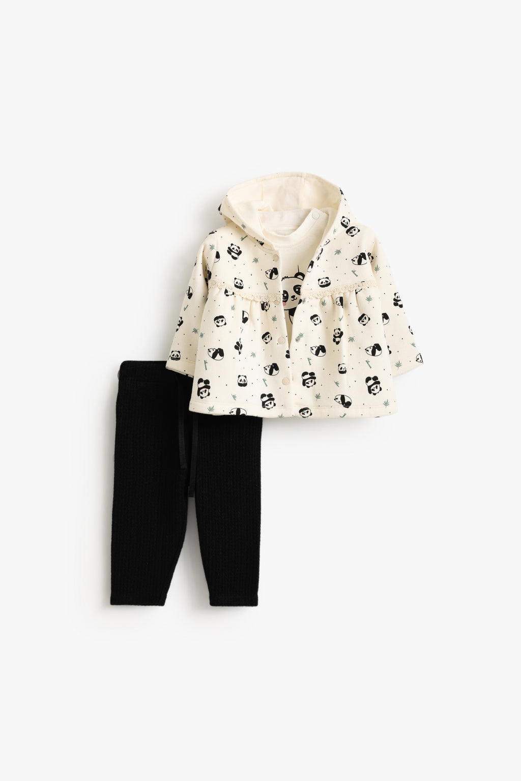 Junior Baby Set of 3 - Panda Cream