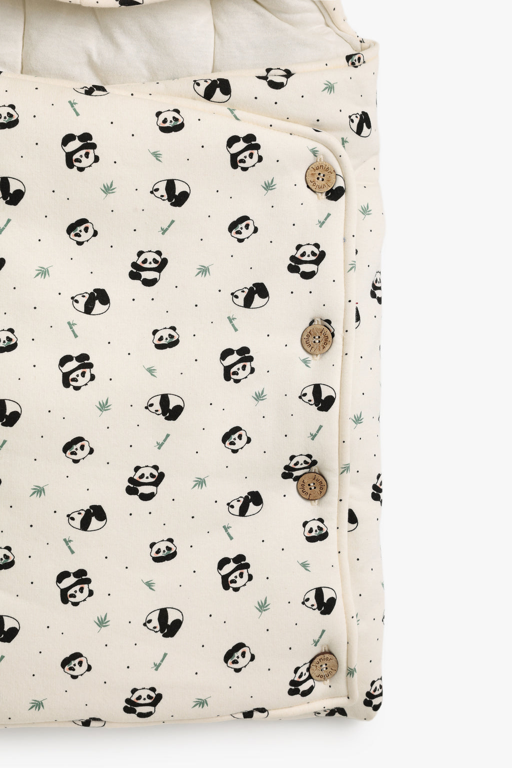 Junior Baby Car Seat Nest - Panda Cream