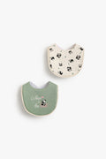 Junior Baby Bib Set of 2 - Panda Cream
