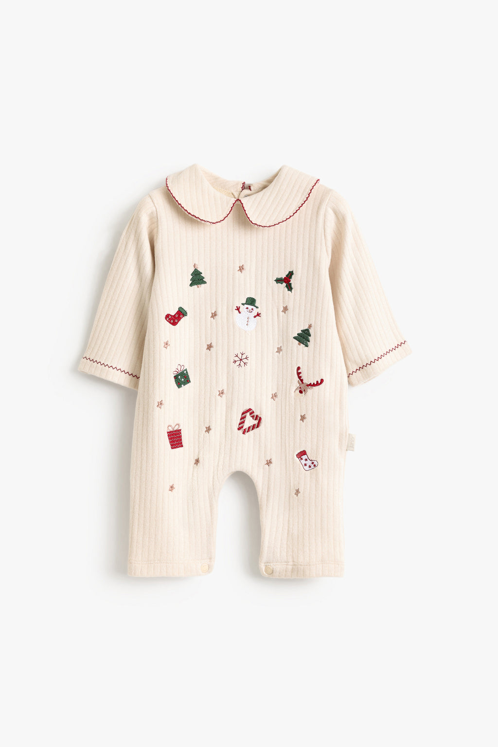 Junior Baby Romper - Christmas Friends Cream