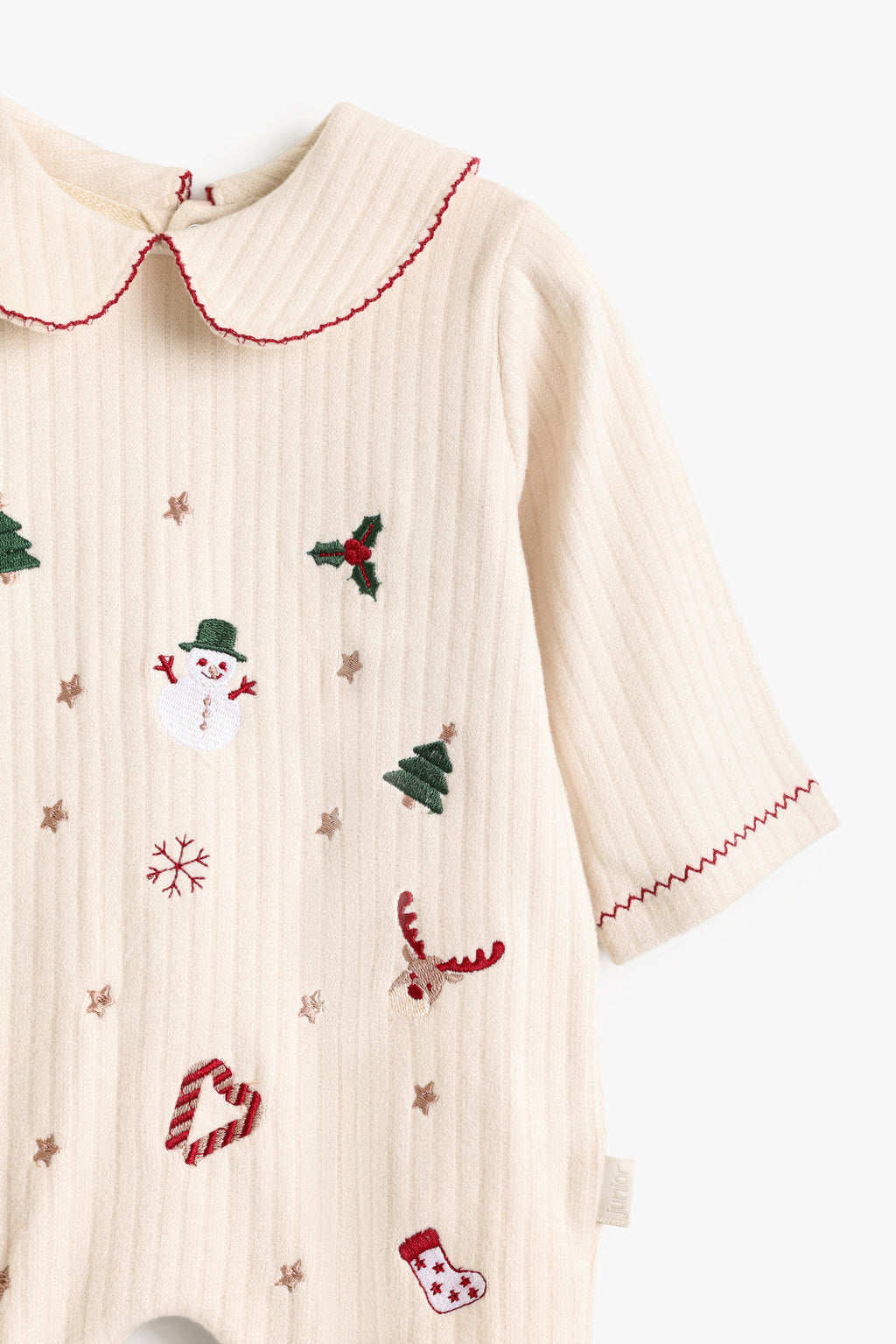 Junior Baby Romper - Christmas Friends Cream