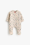 Junior Baby Footed Sleepsuit - Christmas Friends Cream