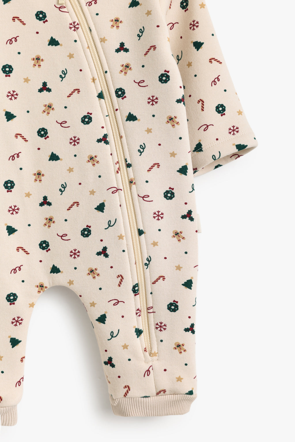 Junior Baby Footed Sleepsuit - Christmas Friends Cream