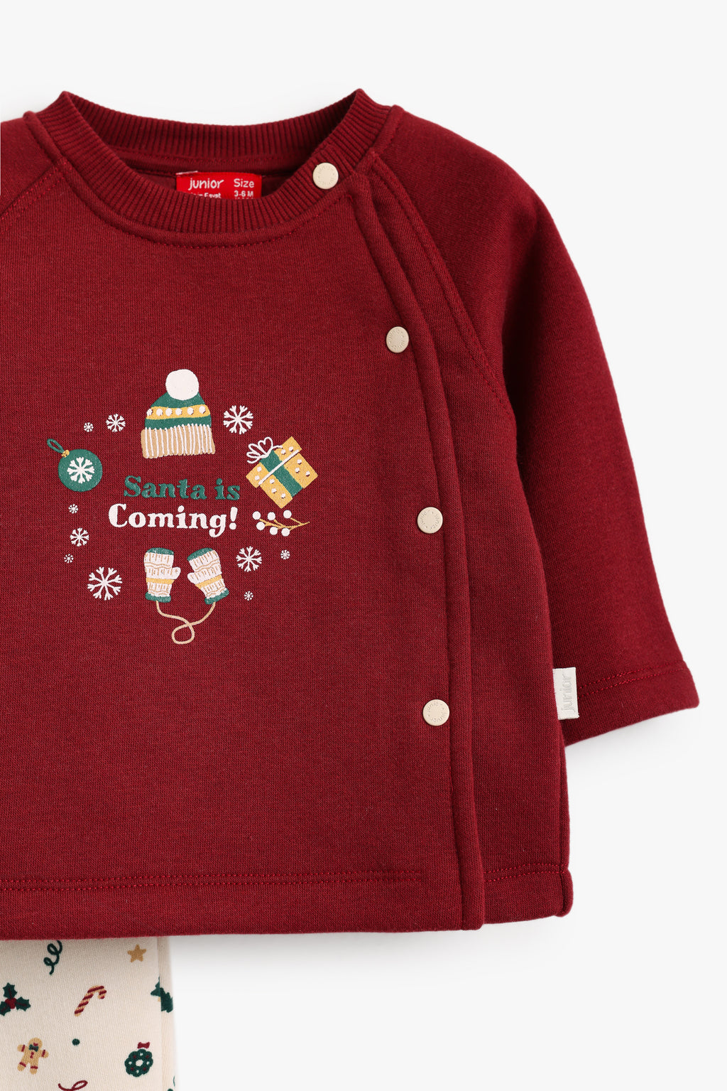 Junior Baby Pyjama Set of 2 - Christmas Friends Red