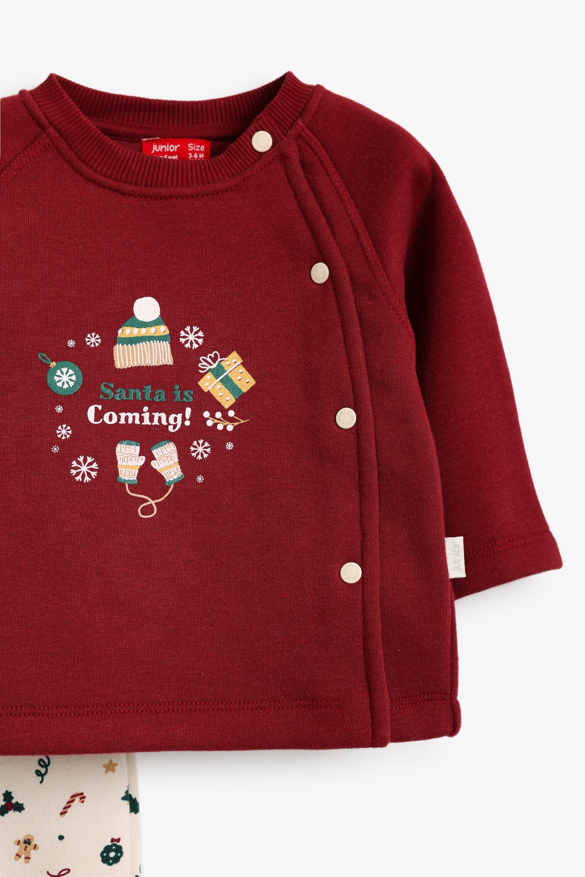 Junior Baby Pyjama Set of 2 - Christmas Friends Red