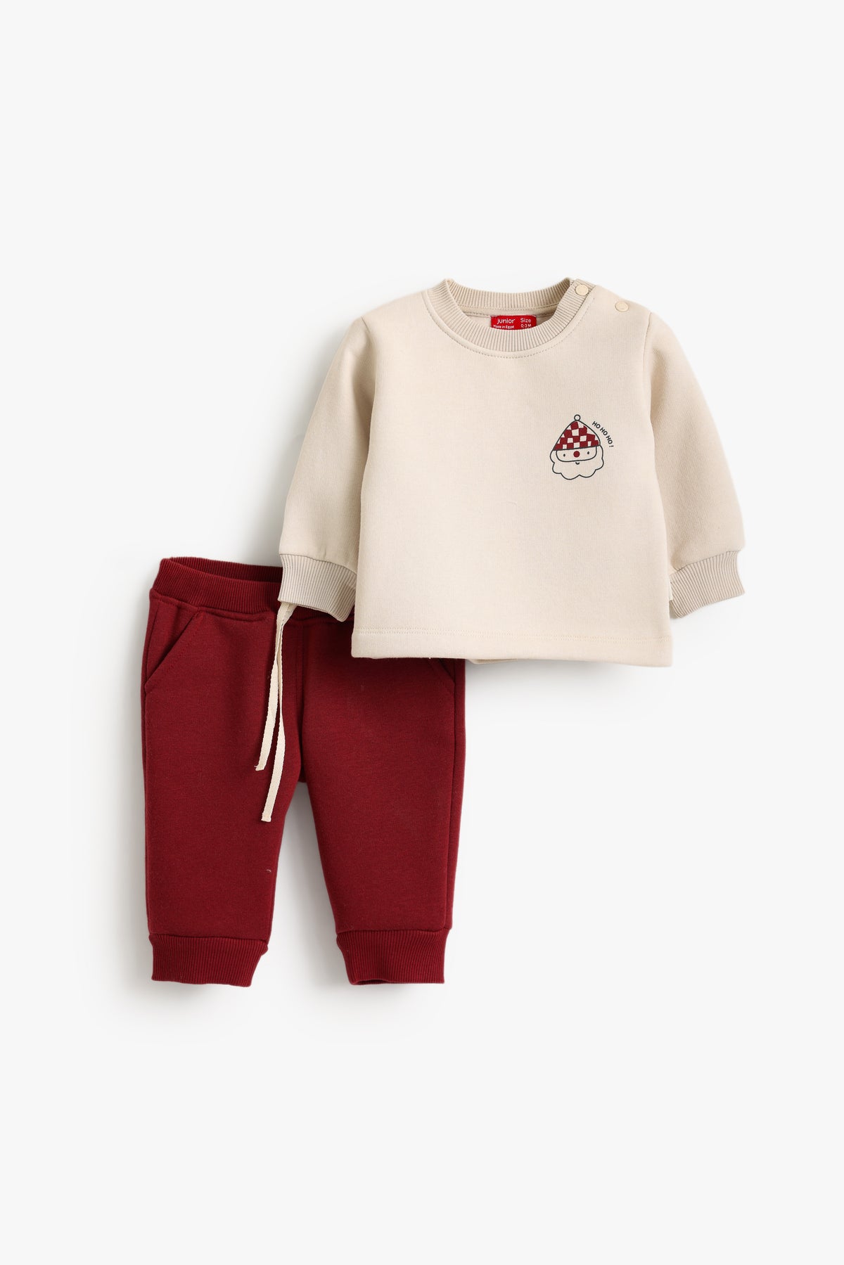 Junior Baby Pyjama Set of 2 - Christmas Friends Cream