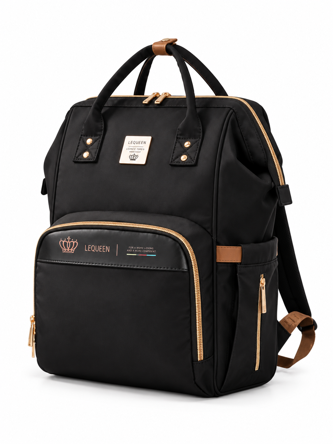 LEQUEEN Gen 8 Classic Diaper Backpack - Black