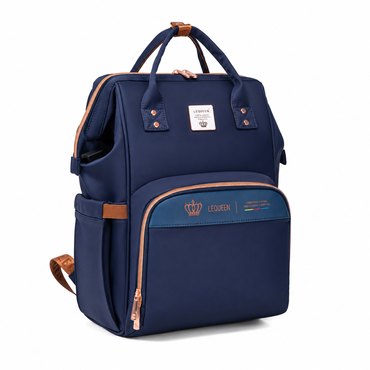 LEQUEEN Gen 8 Classic Diaper Backpack - Navy Blue
