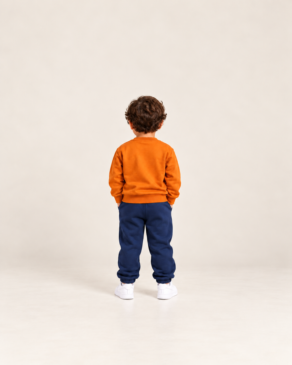 Boys' Mummy's Little Pumpkin Sweat Set - Orange & Navy