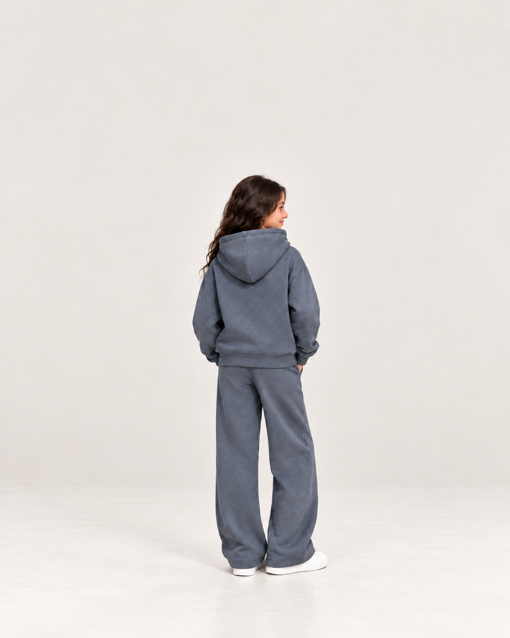 Girls' Morning Mood Hooded Sweat Set - Grey