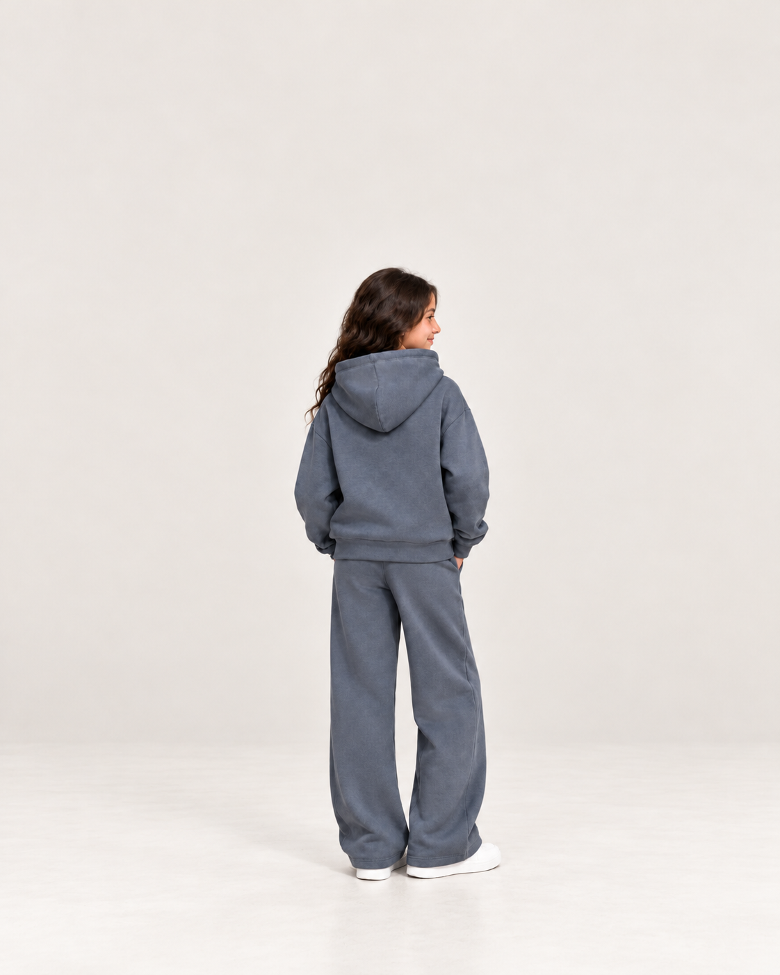 Girls' Morning Mood Hooded Sweat Set - Grey
