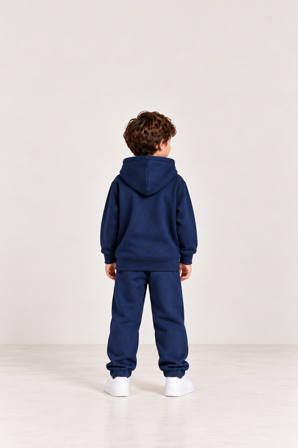 Boys' Yellow Character Hooded Sweat Set - Navy