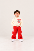 Boys' Babyccino Club Sweat Set - Cream & Red