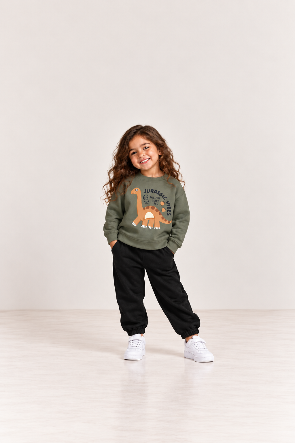 Boys' Jurassic Dino Sweat Set - Olive
