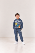 Boys' Ready For Battle Hooded Sweat Set - Blue