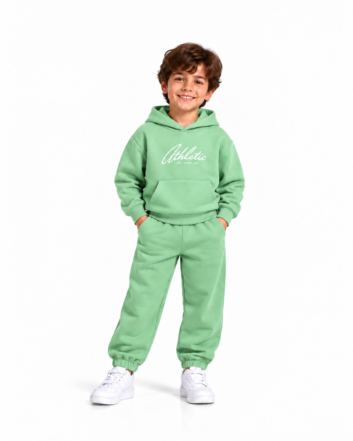 Kids' Athletic Hooded Tracksuit Set