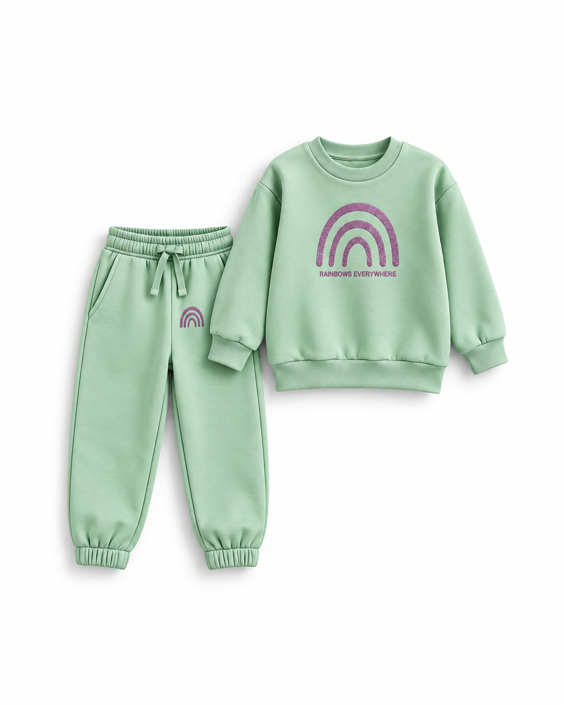 Kids' Rainbow Print Sweat Set