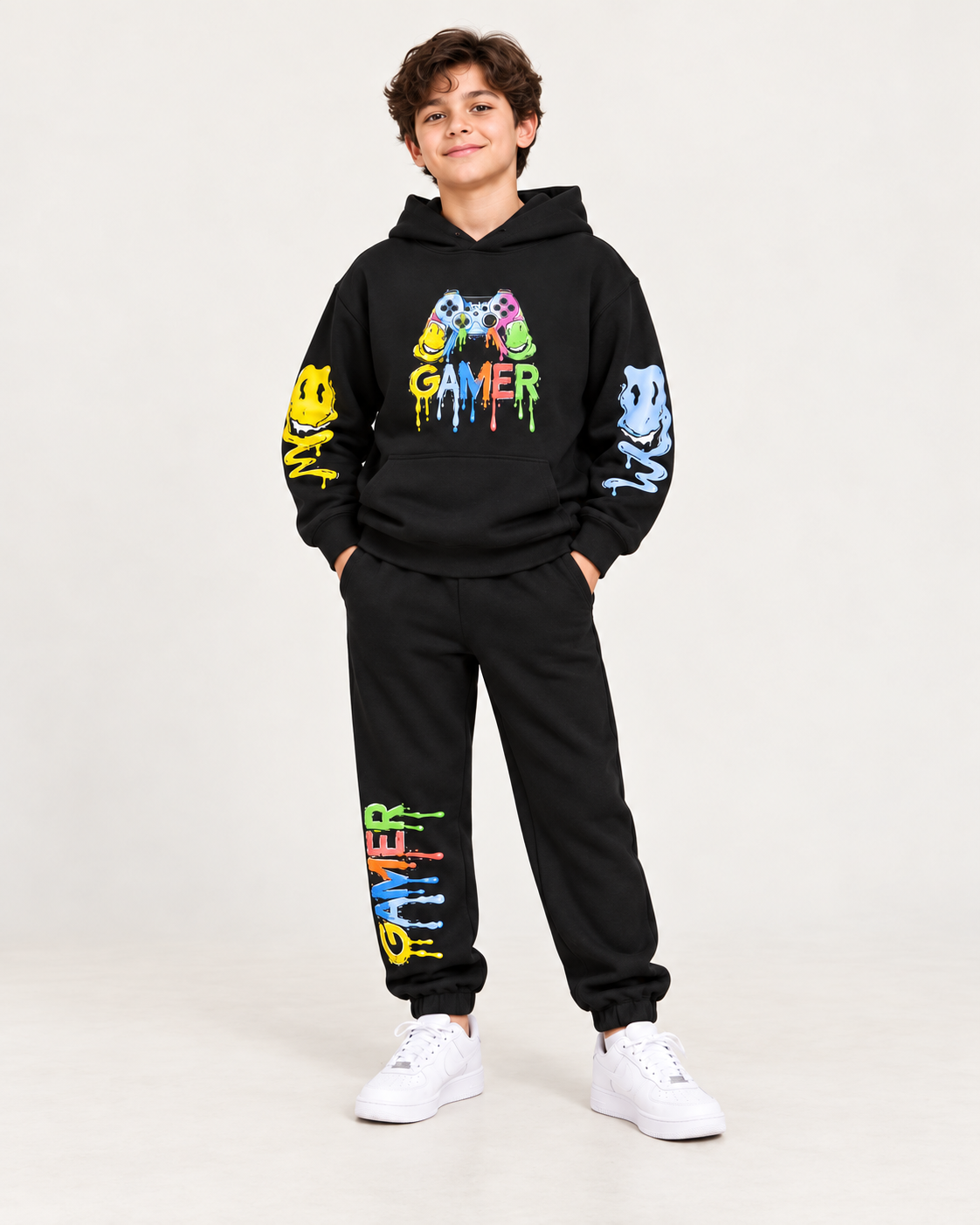Boys' Gamer Graffiti Hooded Tracksuit