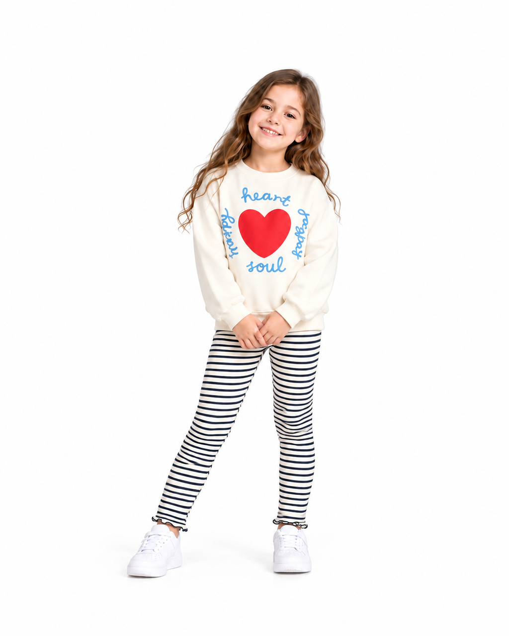 Girls' Happy Heart Sweat Set